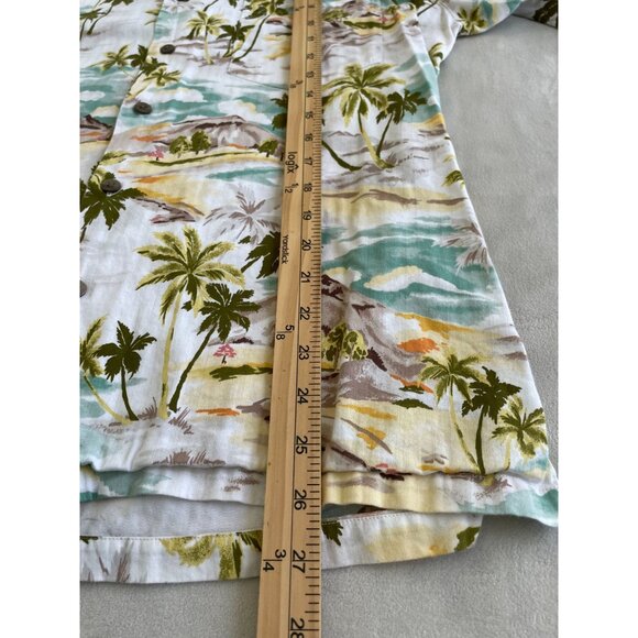 Kona Kai Mens Hawaiian Shirt Tropical Palm Tree colorful Print - Size M Y2K - Picture 4 of 7